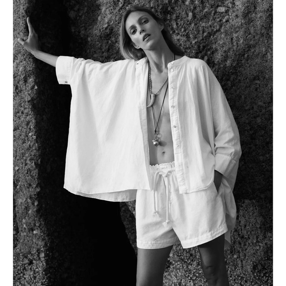 NWT Zara Linen Drawstring Shorts - Picture 3 of 5